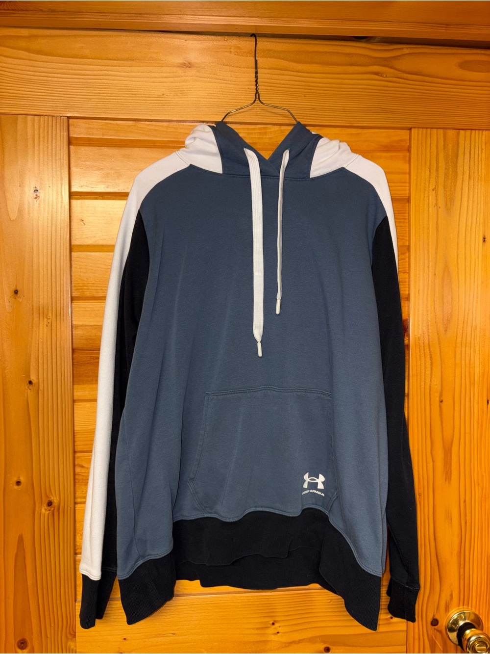 Under Armour Blue, Black & White Colorblock Hoodie